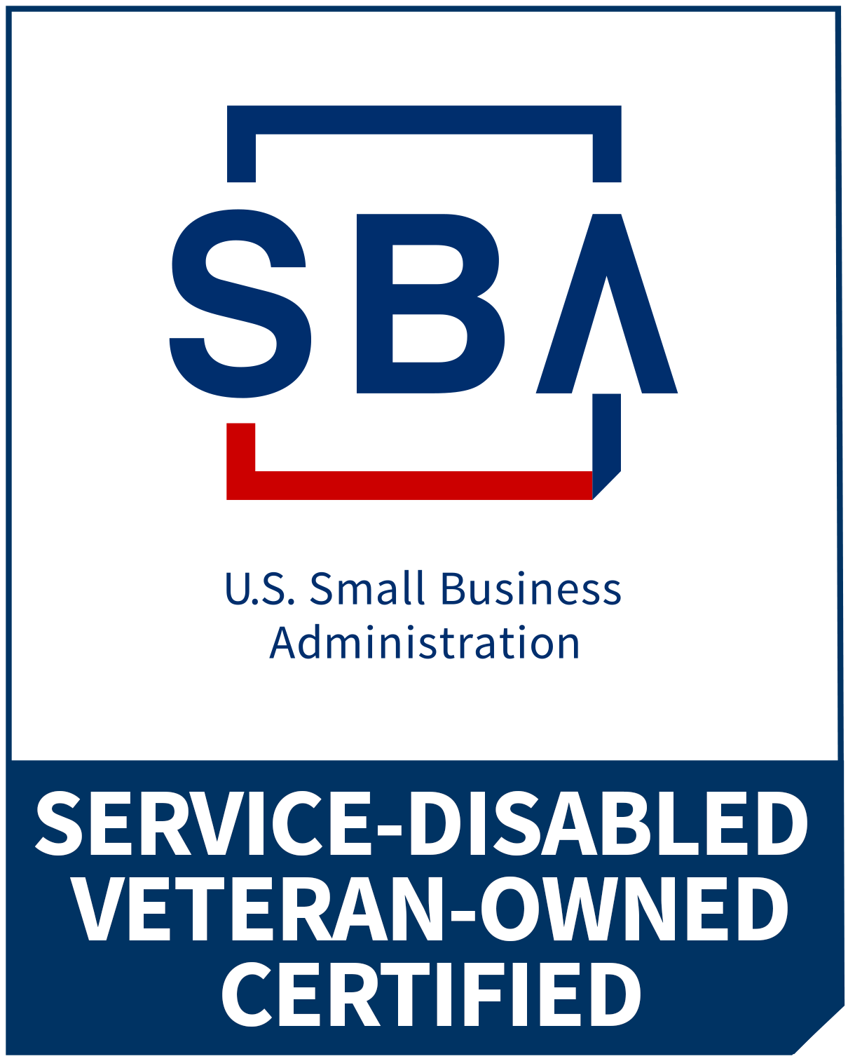 Official SBA Service-Disabled Veteran-Owned Certified badge